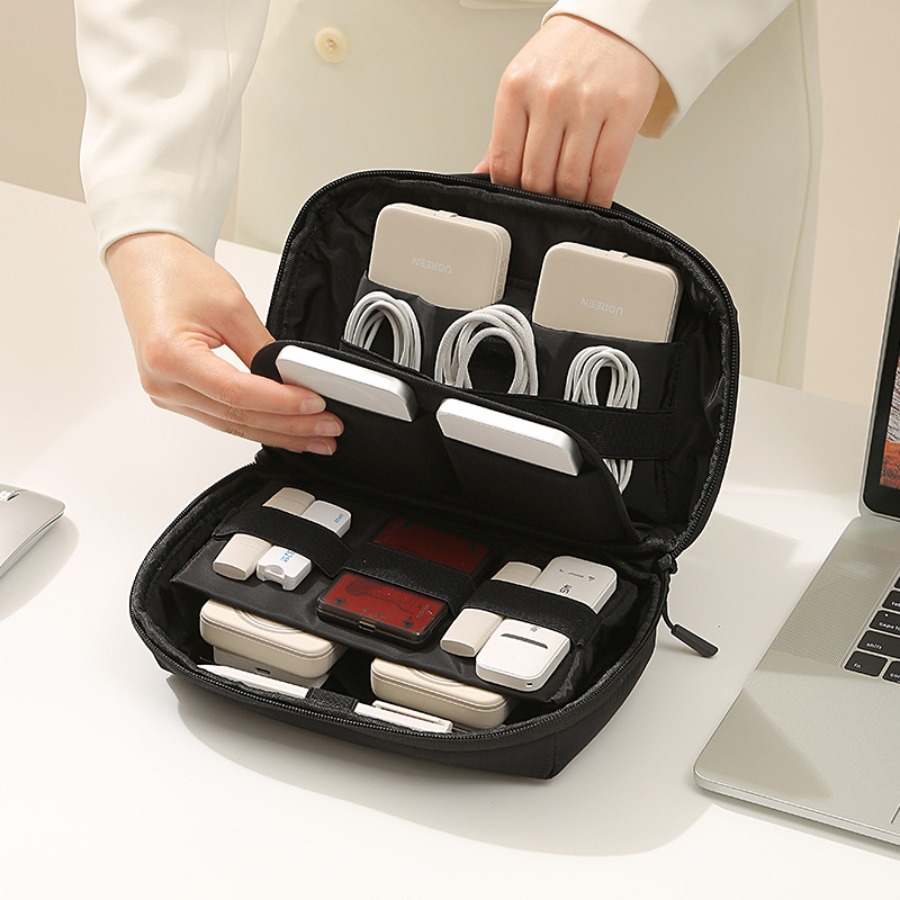 Tech Accessories Travel Organizer Pouch - Organizador de Cabos Portátil para Viagem,