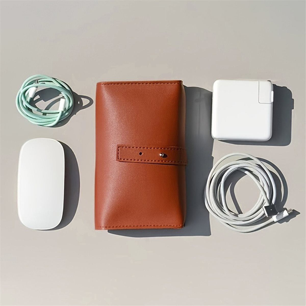 Tech Accessories Storage - (A94Z] Organizador Multi-Compartimentos em PU -
