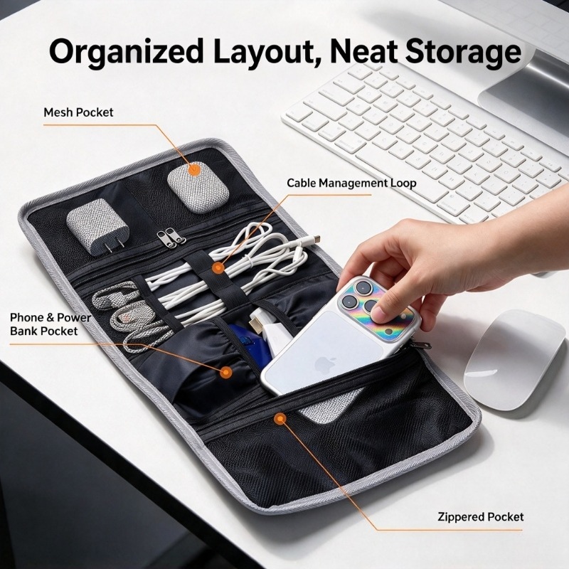 Bolsa organizadora de cabos de - Tech Accessories Travel Organizer Pouch avaliação e preço