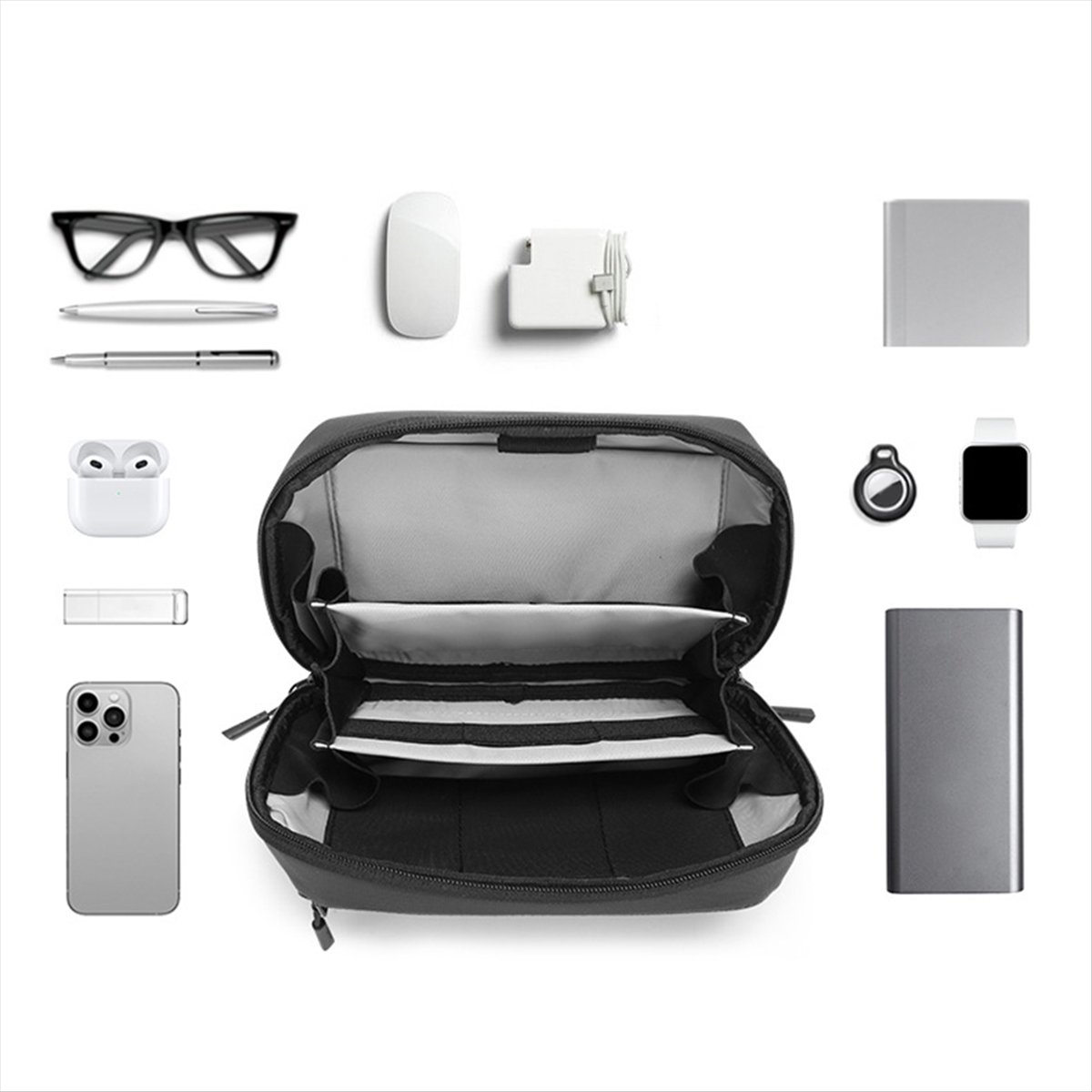 ☶ ❈ ＊ ♥ AC1578 - Bolsa Técnica - Tech Accessories Travel Organizer Pouch avaliação e preço